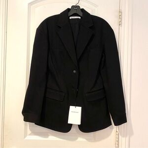 T by Alexander Wang Drop Shoulder Denim Tailored Blazer